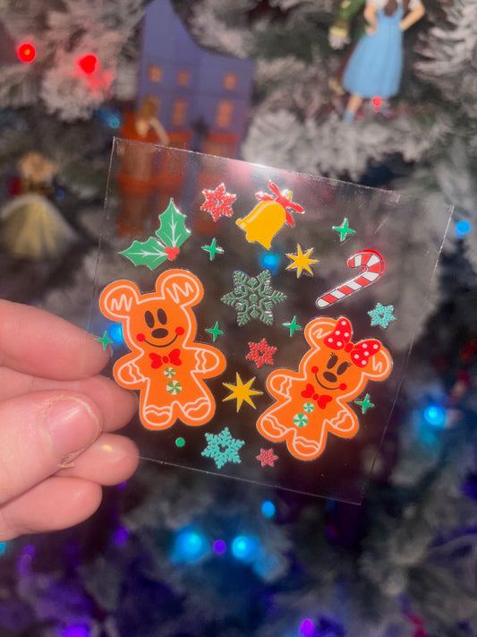 Gingerbread Mouse Christmas Decal