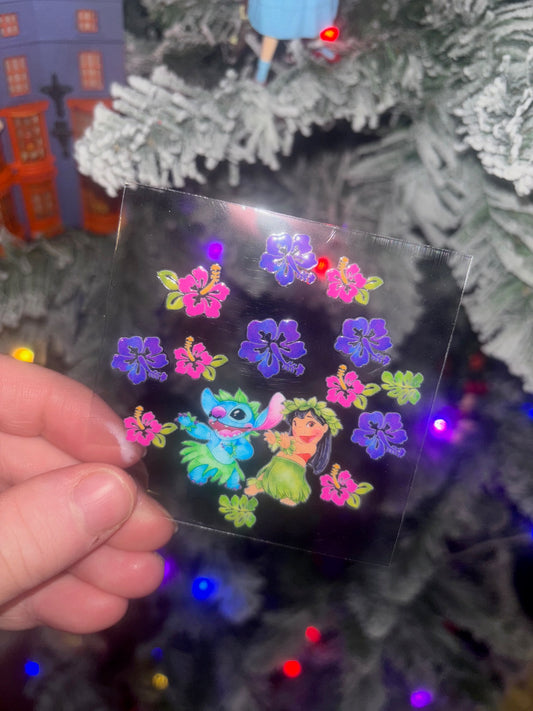 Blue Dog Ornament Decal