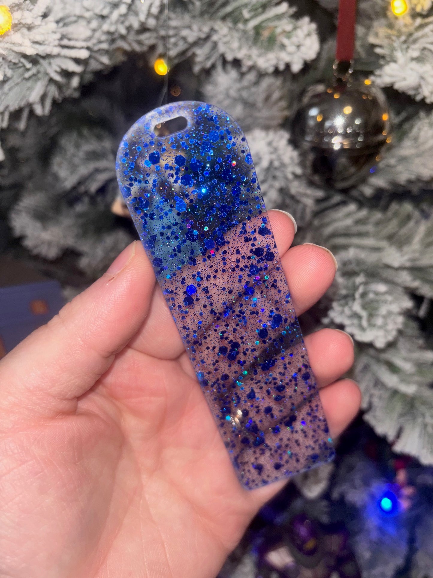 Dark Blue Sparkle Bookmark
