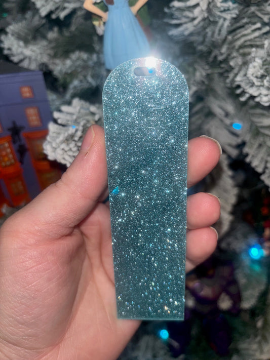 Light Blue Glitter Bookmark