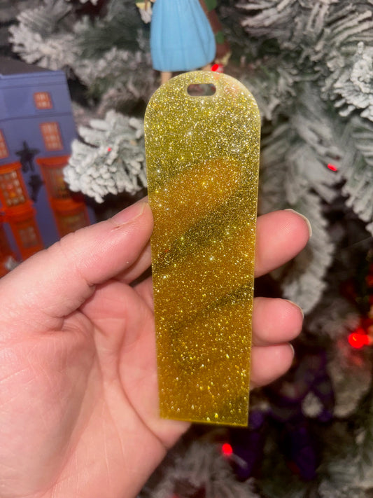 Yellow Glitter Bookmark