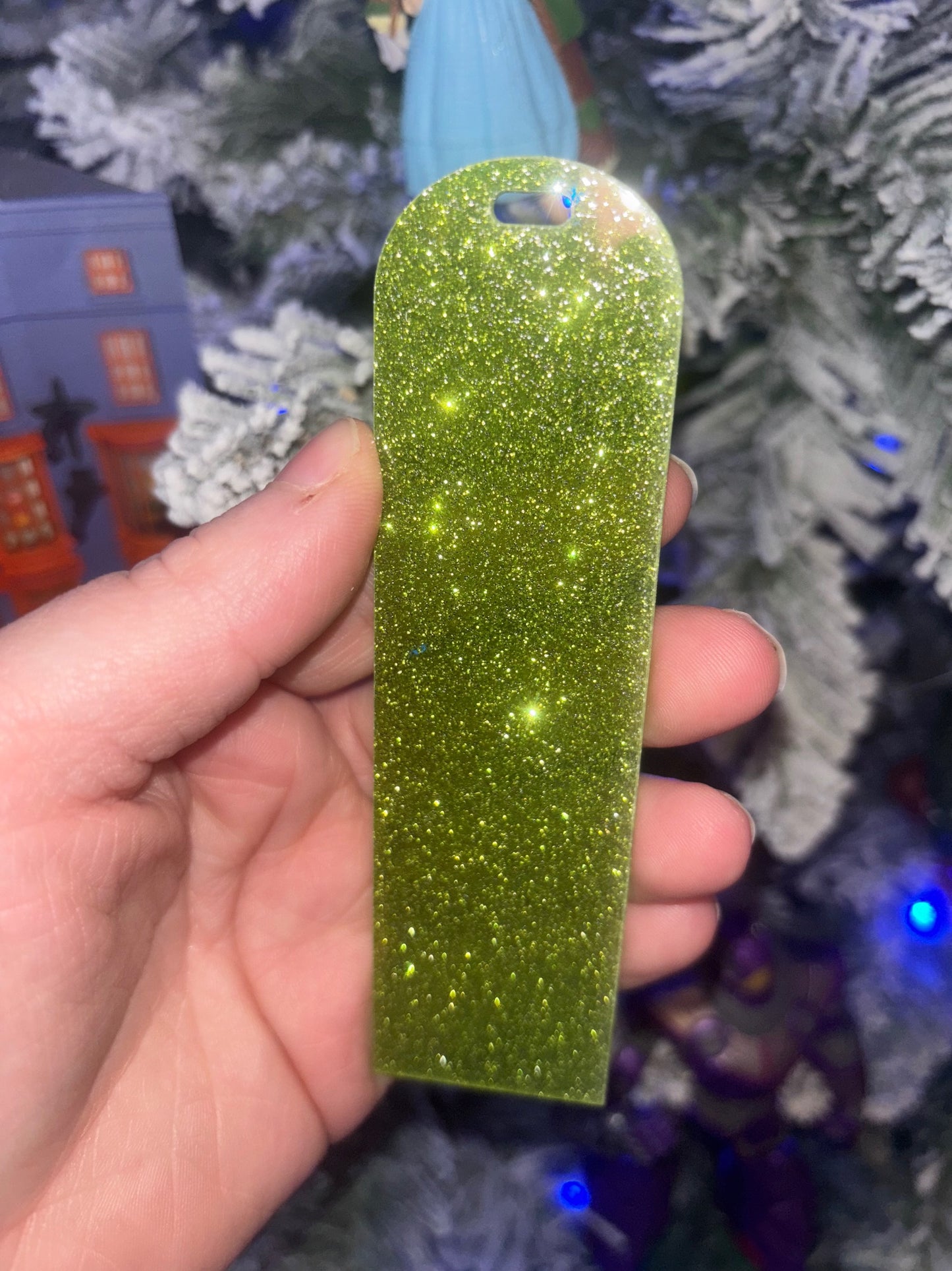 Green Glitter Bookmark