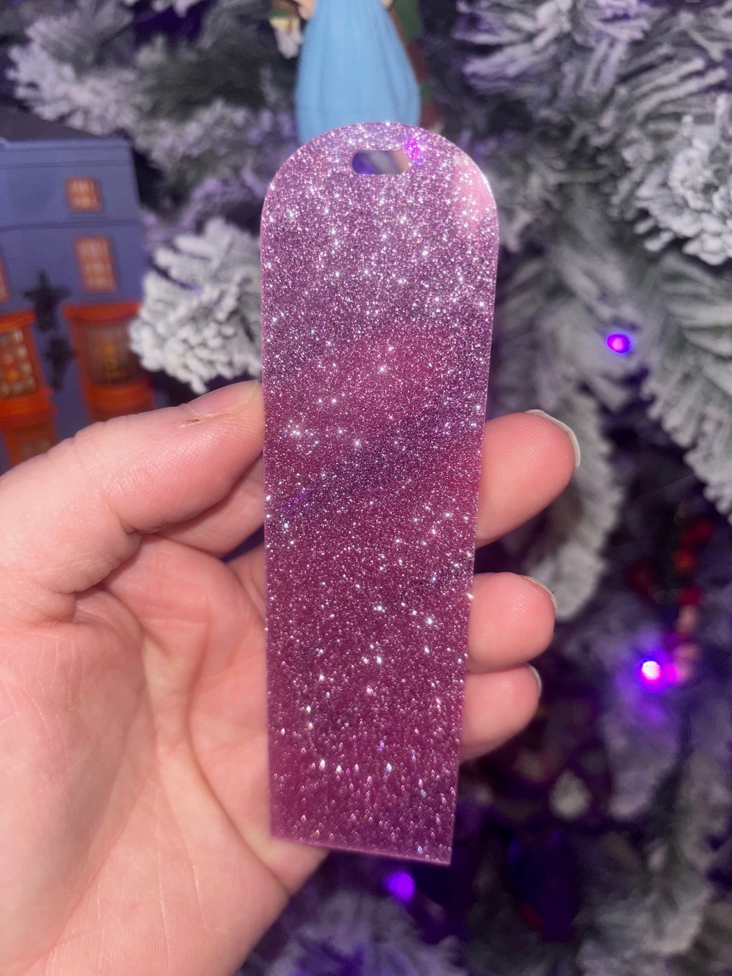 Purple Glitter Bookmark
