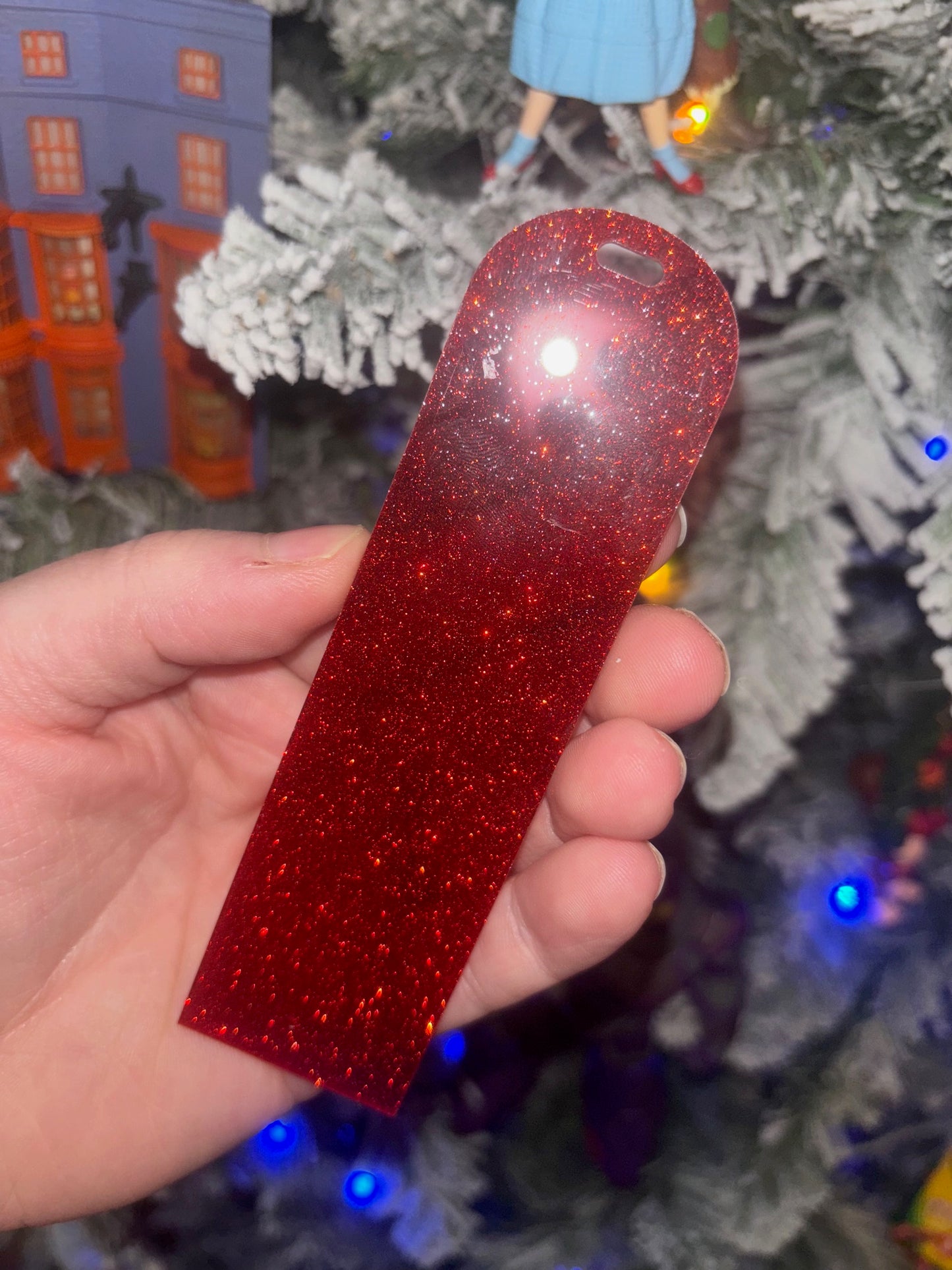 Red Glitter Bookmark