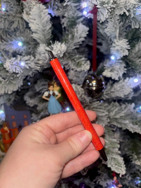 Light Red Glitter Pen