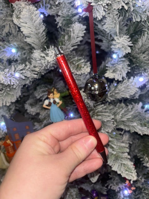 Red Glitter Pen