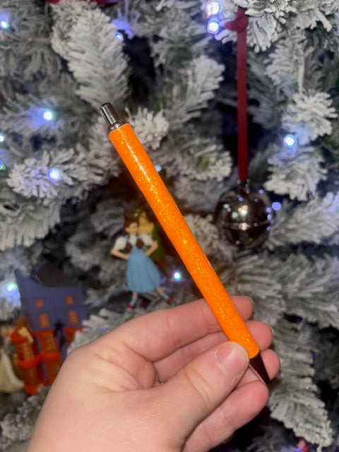 Orange Glitter Pen