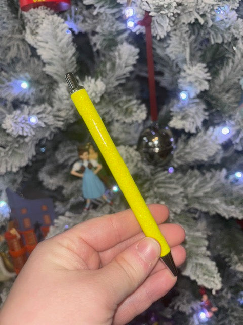 Bright Yellow Glitter Pen