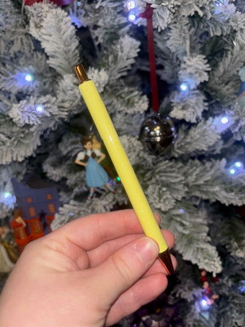 Yellow Glitter Pen