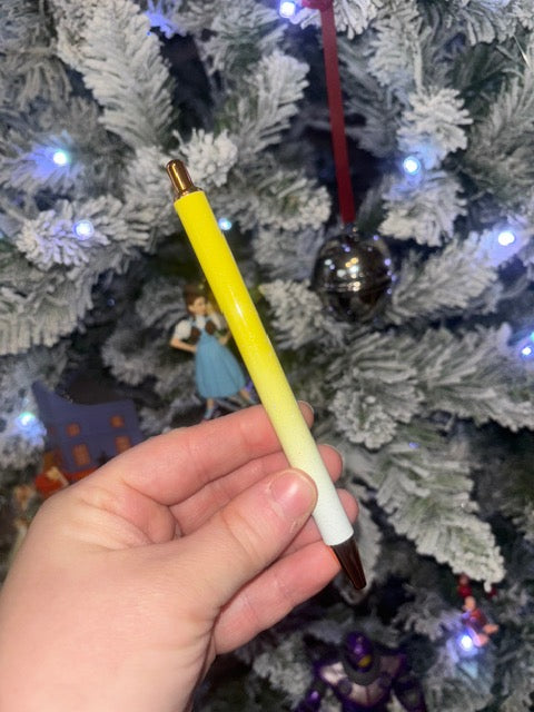 Yellow Ombre Glitter Pen
