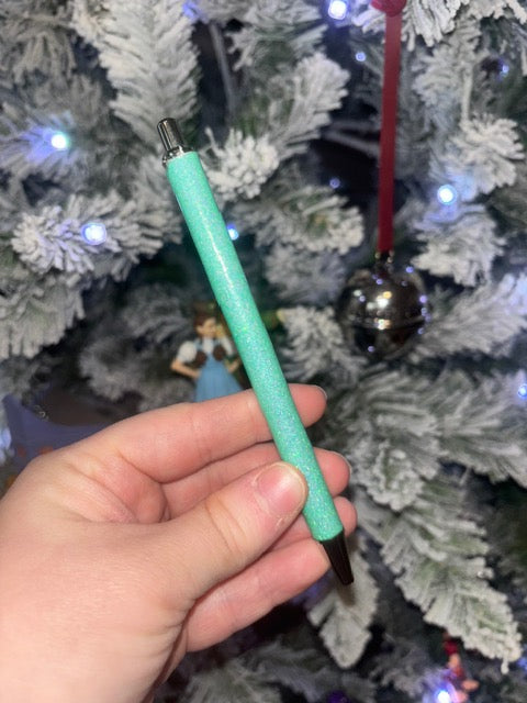 Light Blue Glitter Pen