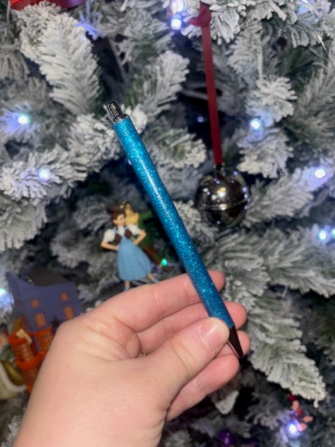 Blue Glitter Pen