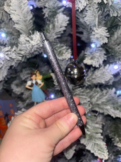 Blue Grey Glitter Pen