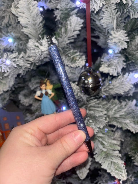 Navy Blue Glitter Pen