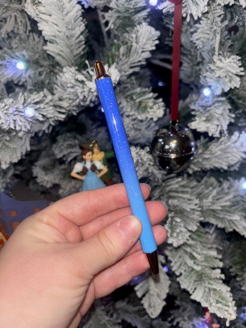 Blue Ombre Glitter Pen