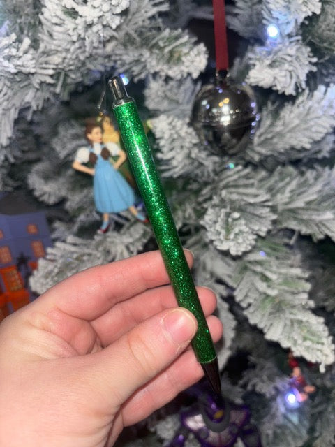 Dark Green Glitter Pen 2