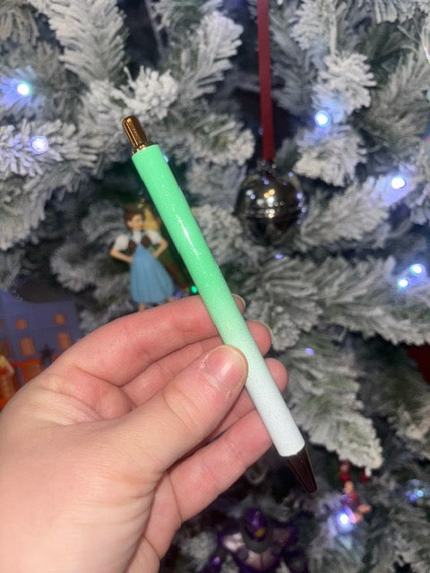 Green Ombre Glitter Pen