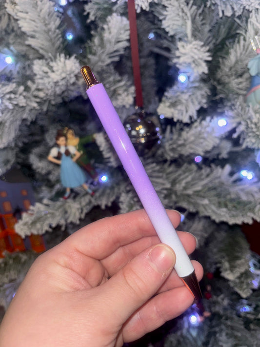 Purple Ombre Glitter Pen