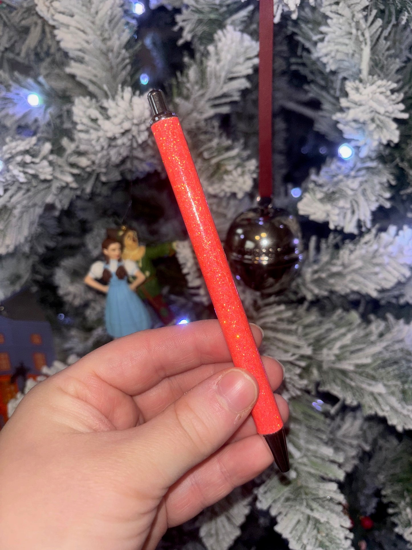 Bright Salmon Glitter Pen