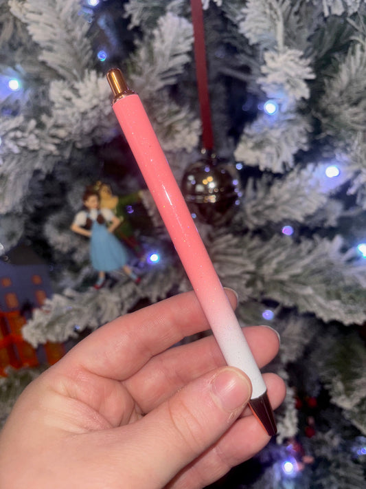 Pink Ombre Glitter Pen