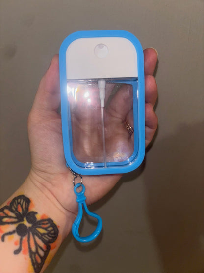 Blue Spray Bottle Keychain
