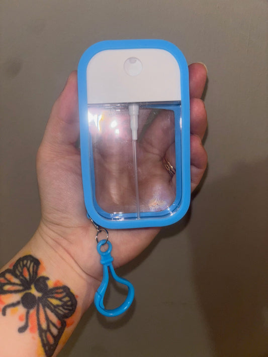 Blue Spray Bottle Keychain