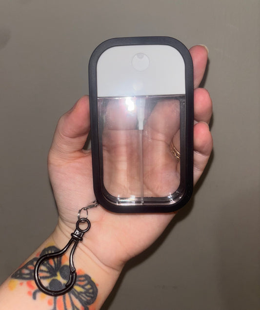 Black Spray Bottle Keychain