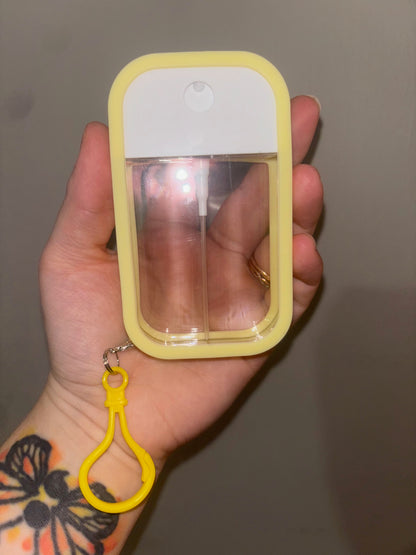 Yellow Spray Bottle Keychain
