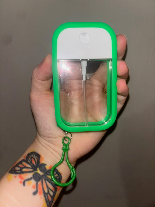 Green Spray Bottle Keychain