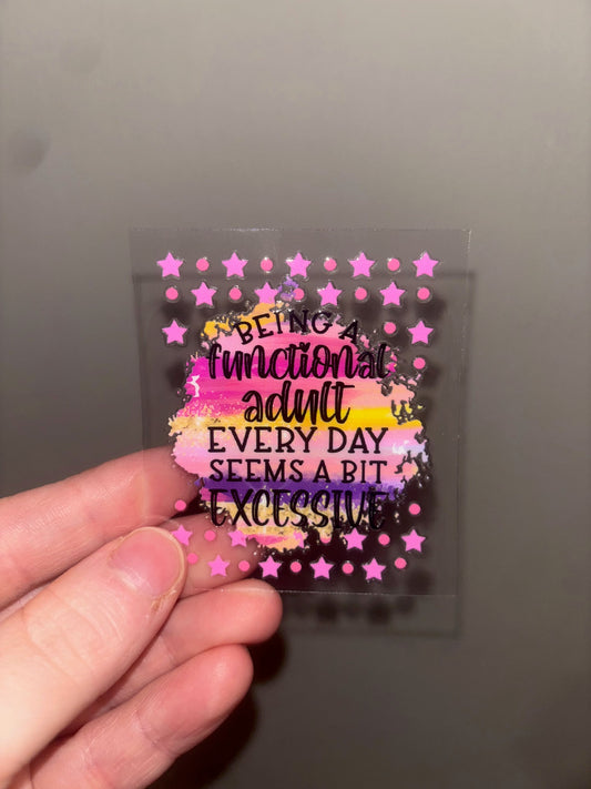 Functional Adult Spray Decal