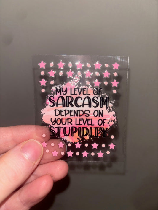 Sarcasm Spray Decal