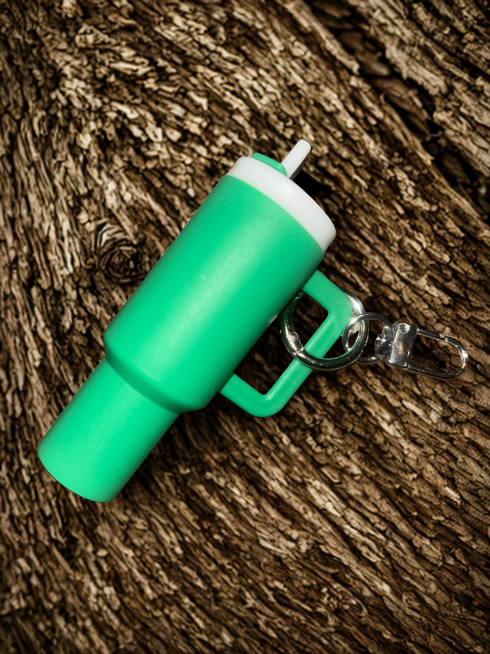 Green Mini Tumbler Keychain